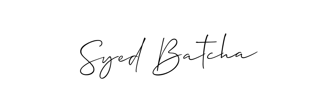 It looks lik you need a new signature style for name Syed Batcha. Design unique handwritten (Allison_Script) signature with our free signature maker in just a few clicks. Syed Batcha signature style 2 images and pictures png