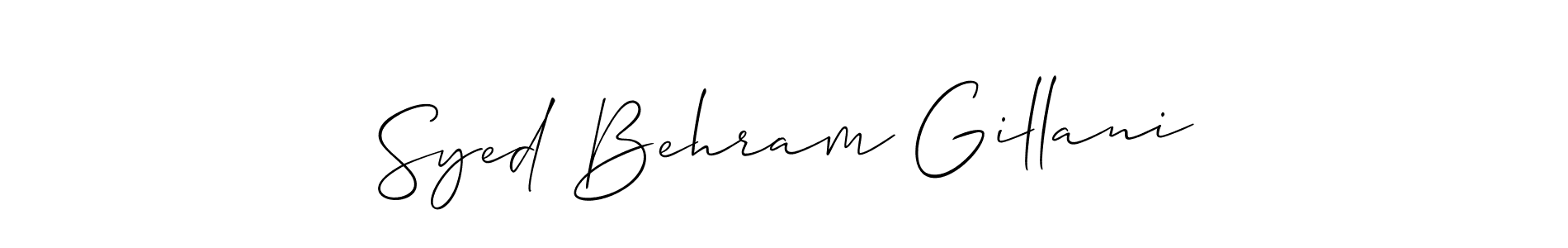 Once you've used our free online signature maker to create your best signature Allison_Script style, it's time to enjoy all of the benefits that Syed Behram Gillani name signing documents. Syed Behram Gillani signature style 2 images and pictures png