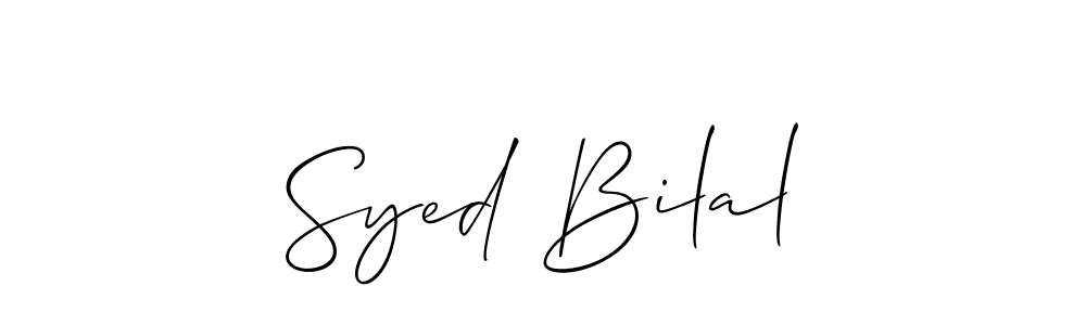 Design your own signature with our free online signature maker. With this signature software, you can create a handwritten (Allison_Script) signature for name Syed Bilal. Syed Bilal signature style 2 images and pictures png