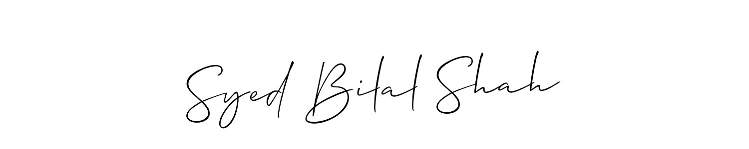 Create a beautiful signature design for name Syed Bilal Shah. With this signature (Allison_Script) fonts, you can make a handwritten signature for free. Syed Bilal Shah signature style 2 images and pictures png