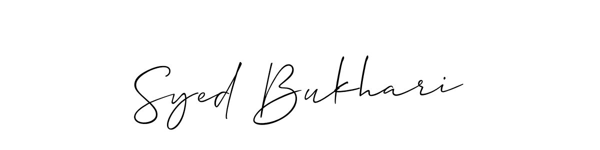 Make a beautiful signature design for name Syed Bukhari. With this signature (Allison_Script) style, you can create a handwritten signature for free. Syed Bukhari signature style 2 images and pictures png