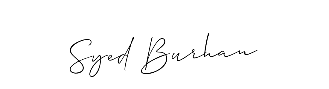 You should practise on your own different ways (Allison_Script) to write your name (Syed Burhan) in signature. don't let someone else do it for you. Syed Burhan signature style 2 images and pictures png