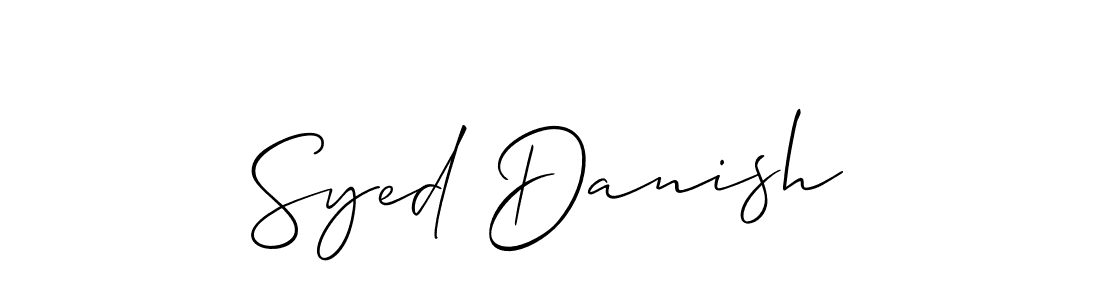 Allison_Script is a professional signature style that is perfect for those who want to add a touch of class to their signature. It is also a great choice for those who want to make their signature more unique. Get Syed Danish name to fancy signature for free. Syed Danish signature style 2 images and pictures png