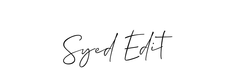 Create a beautiful signature design for name Syed Edit. With this signature (Allison_Script) fonts, you can make a handwritten signature for free. Syed Edit signature style 2 images and pictures png