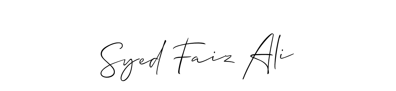 Also we have Syed Faiz Ali name is the best signature style. Create professional handwritten signature collection using Allison_Script autograph style. Syed Faiz Ali signature style 2 images and pictures png