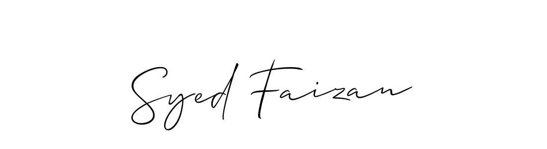 How to make Syed Faizan signature? Allison_Script is a professional autograph style. Create handwritten signature for Syed Faizan name. Syed Faizan signature style 2 images and pictures png