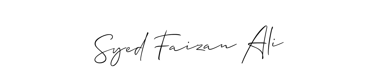 Also we have Syed Faizan Ali name is the best signature style. Create professional handwritten signature collection using Allison_Script autograph style. Syed Faizan Ali signature style 2 images and pictures png