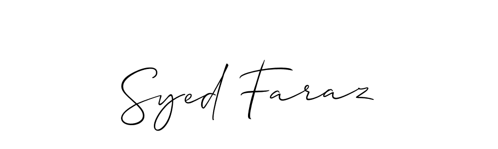 See photos of Syed Faraz official signature by Spectra . Check more albums & portfolios. Read reviews & check more about Allison_Script font. Syed Faraz signature style 2 images and pictures png