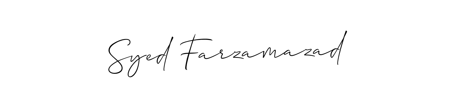 Once you've used our free online signature maker to create your best signature Allison_Script style, it's time to enjoy all of the benefits that Syed Farzamazad name signing documents. Syed Farzamazad signature style 2 images and pictures png