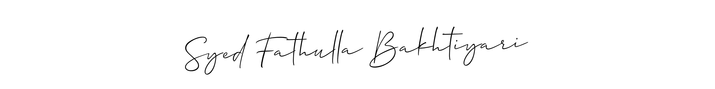 How to Draw Syed Fathulla Bakhtiyari signature style? Allison_Script is a latest design signature styles for name Syed Fathulla Bakhtiyari. Syed Fathulla Bakhtiyari signature style 2 images and pictures png