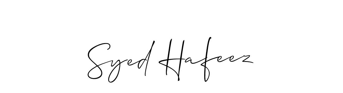 Design your own signature with our free online signature maker. With this signature software, you can create a handwritten (Allison_Script) signature for name Syed Hafeez. Syed Hafeez signature style 2 images and pictures png