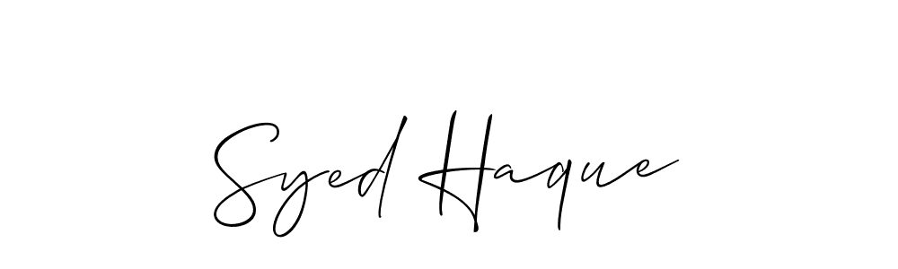 It looks lik you need a new signature style for name Syed Haque. Design unique handwritten (Allison_Script) signature with our free signature maker in just a few clicks. Syed Haque signature style 2 images and pictures png