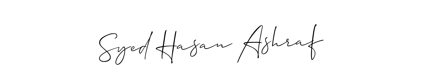 Also we have Syed Hasan Ashraf name is the best signature style. Create professional handwritten signature collection using Allison_Script autograph style. Syed Hasan Ashraf signature style 2 images and pictures png