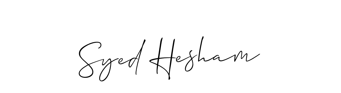 How to make Syed Hesham signature? Allison_Script is a professional autograph style. Create handwritten signature for Syed Hesham name. Syed Hesham signature style 2 images and pictures png