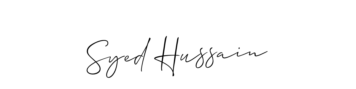 How to make Syed Hussain signature? Allison_Script is a professional autograph style. Create handwritten signature for Syed Hussain name. Syed Hussain signature style 2 images and pictures png