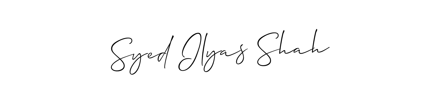 Create a beautiful signature design for name Syed Ilyas Shah. With this signature (Allison_Script) fonts, you can make a handwritten signature for free. Syed Ilyas Shah signature style 2 images and pictures png