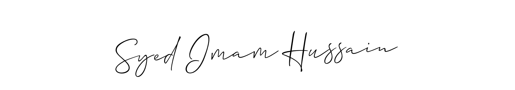 Make a short Syed Imam Hussain signature style. Manage your documents anywhere anytime using Allison_Script. Create and add eSignatures, submit forms, share and send files easily. Syed Imam Hussain signature style 2 images and pictures png