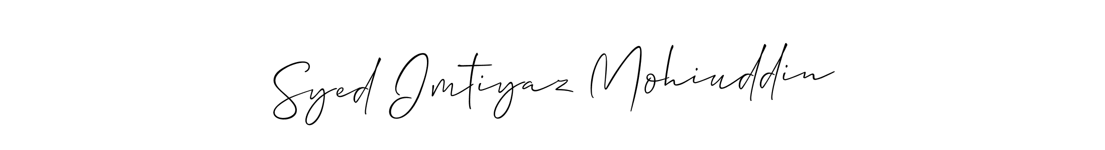 Create a beautiful signature design for name Syed Imtiyaz Mohiuddin. With this signature (Allison_Script) fonts, you can make a handwritten signature for free. Syed Imtiyaz Mohiuddin signature style 2 images and pictures png