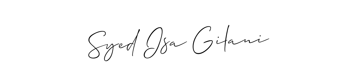 Best and Professional Signature Style for Syed Isa Gilani. Allison_Script Best Signature Style Collection. Syed Isa Gilani signature style 2 images and pictures png