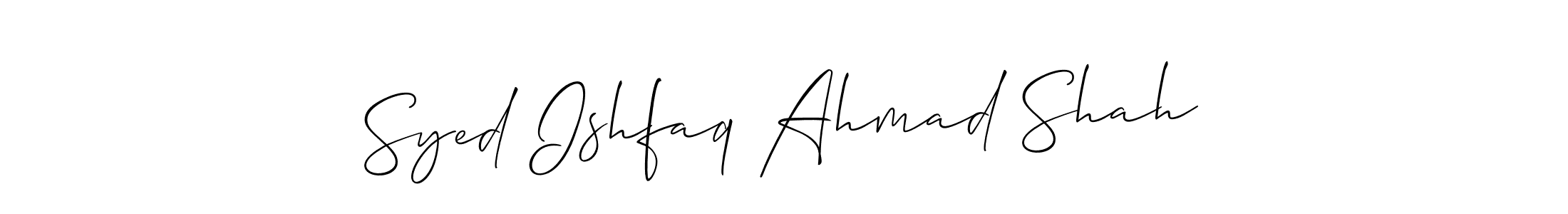 Also You can easily find your signature by using the search form. We will create Syed Ishfaq Ahmad Shah name handwritten signature images for you free of cost using Allison_Script sign style. Syed Ishfaq Ahmad Shah signature style 2 images and pictures png
