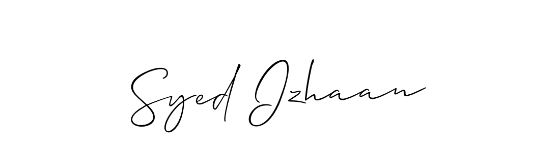 Syed Izhaan stylish signature style. Best Handwritten Sign (Allison_Script) for my name. Handwritten Signature Collection Ideas for my name Syed Izhaan. Syed Izhaan signature style 2 images and pictures png