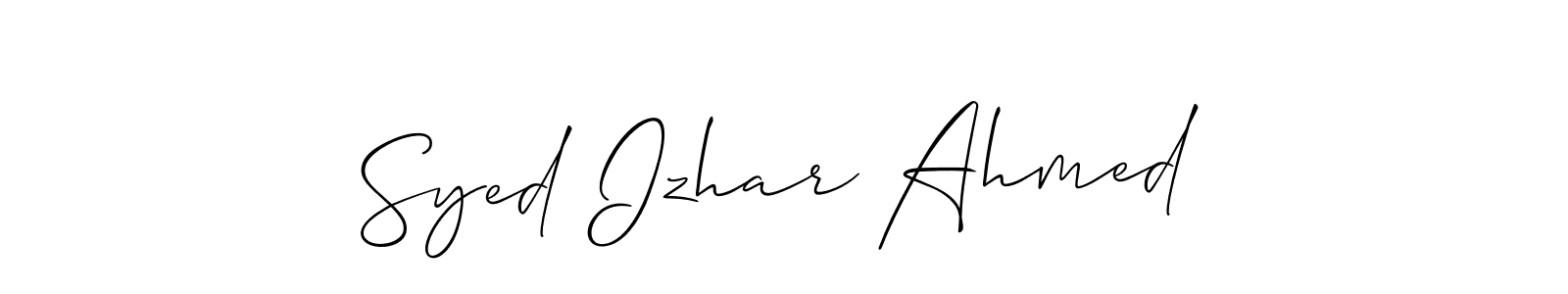 Best and Professional Signature Style for Syed Izhar Ahmed. Allison_Script Best Signature Style Collection. Syed Izhar Ahmed signature style 2 images and pictures png