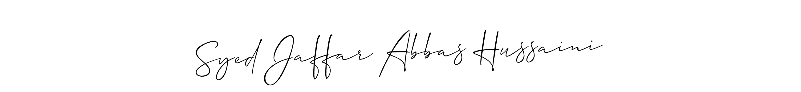 Similarly Allison_Script is the best handwritten signature design. Signature creator online .You can use it as an online autograph creator for name Syed Jaffar Abbas Hussaini. Syed Jaffar Abbas Hussaini signature style 2 images and pictures png