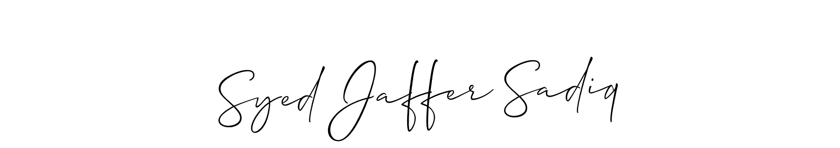 How to make Syed Jaffer Sadiq signature? Allison_Script is a professional autograph style. Create handwritten signature for Syed Jaffer Sadiq name. Syed Jaffer Sadiq signature style 2 images and pictures png