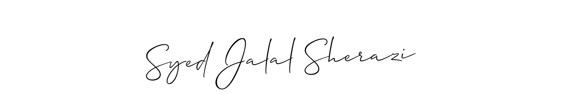 How to make Syed Jalal Sherazi signature? Allison_Script is a professional autograph style. Create handwritten signature for Syed Jalal Sherazi name. Syed Jalal Sherazi signature style 2 images and pictures png