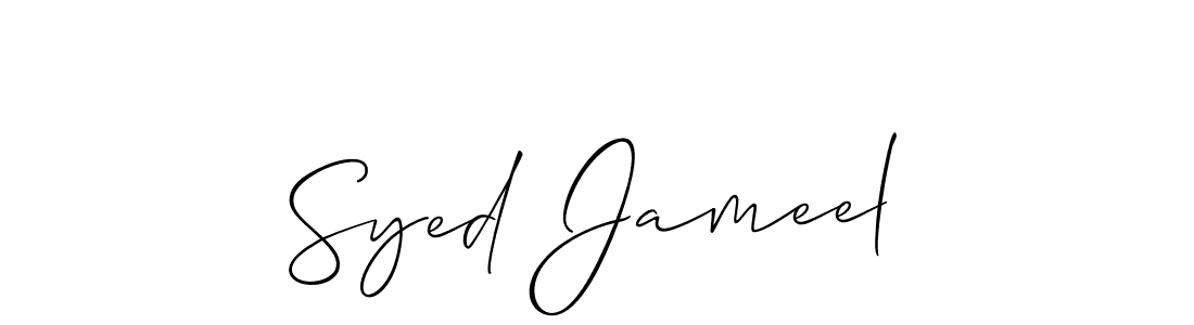 Syed Jameel stylish signature style. Best Handwritten Sign (Allison_Script) for my name. Handwritten Signature Collection Ideas for my name Syed Jameel. Syed Jameel signature style 2 images and pictures png