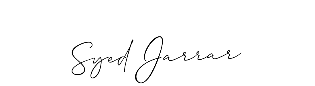 You should practise on your own different ways (Allison_Script) to write your name (Syed Jarrar) in signature. don't let someone else do it for you. Syed Jarrar signature style 2 images and pictures png