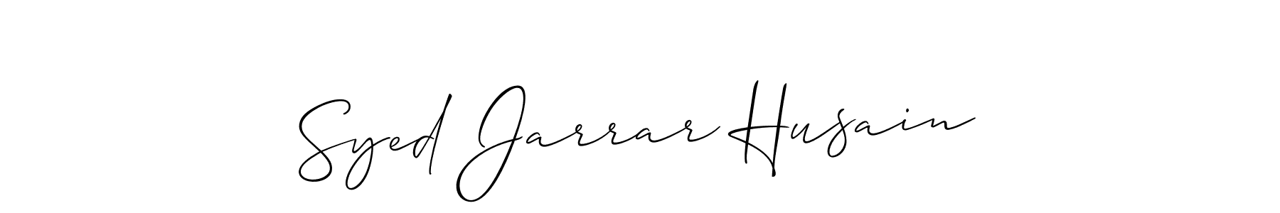 How to make Syed Jarrar Husain signature? Allison_Script is a professional autograph style. Create handwritten signature for Syed Jarrar Husain name. Syed Jarrar Husain signature style 2 images and pictures png