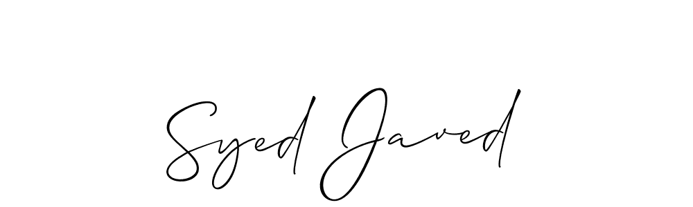 Allison_Script is a professional signature style that is perfect for those who want to add a touch of class to their signature. It is also a great choice for those who want to make their signature more unique. Get Syed Javed name to fancy signature for free. Syed Javed signature style 2 images and pictures png