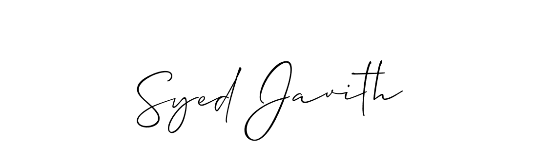 Also we have Syed Javith name is the best signature style. Create professional handwritten signature collection using Allison_Script autograph style. Syed Javith signature style 2 images and pictures png
