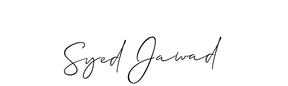 The best way (Allison_Script) to make a short signature is to pick only two or three words in your name. The name Syed Jawad include a total of six letters. For converting this name. Syed Jawad signature style 2 images and pictures png