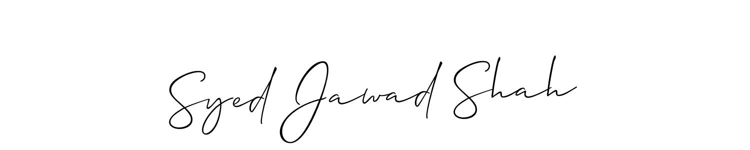 Design your own signature with our free online signature maker. With this signature software, you can create a handwritten (Allison_Script) signature for name Syed Jawad Shah. Syed Jawad Shah signature style 2 images and pictures png