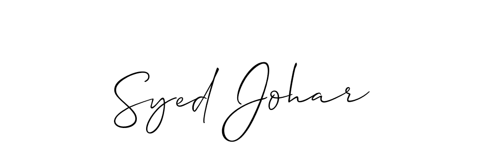 Design your own signature with our free online signature maker. With this signature software, you can create a handwritten (Allison_Script) signature for name Syed Johar. Syed Johar signature style 2 images and pictures png