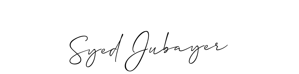 if you are searching for the best signature style for your name Syed Jubayer. so please give up your signature search. here we have designed multiple signature styles  using Allison_Script. Syed Jubayer signature style 2 images and pictures png