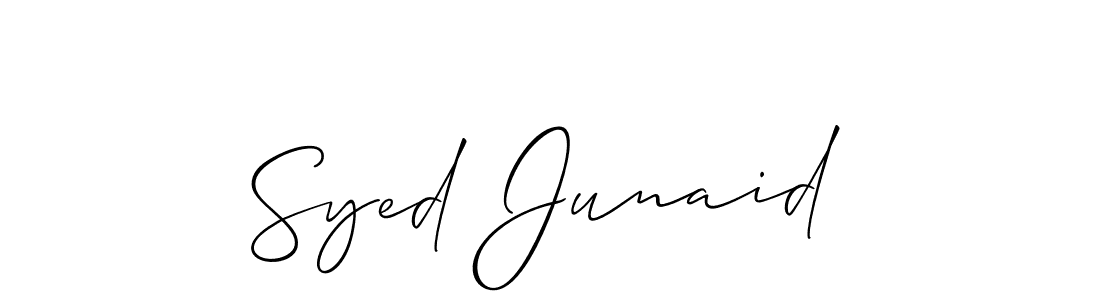 How to make Syed Junaid name signature. Use Allison_Script style for creating short signs online. This is the latest handwritten sign. Syed Junaid signature style 2 images and pictures png