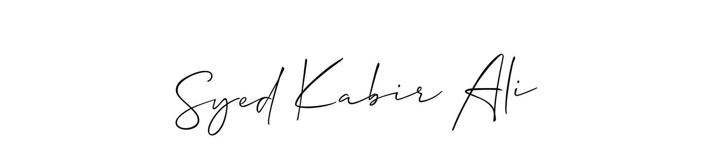 Syed Kabir Ali stylish signature style. Best Handwritten Sign (Allison_Script) for my name. Handwritten Signature Collection Ideas for my name Syed Kabir Ali. Syed Kabir Ali signature style 2 images and pictures png