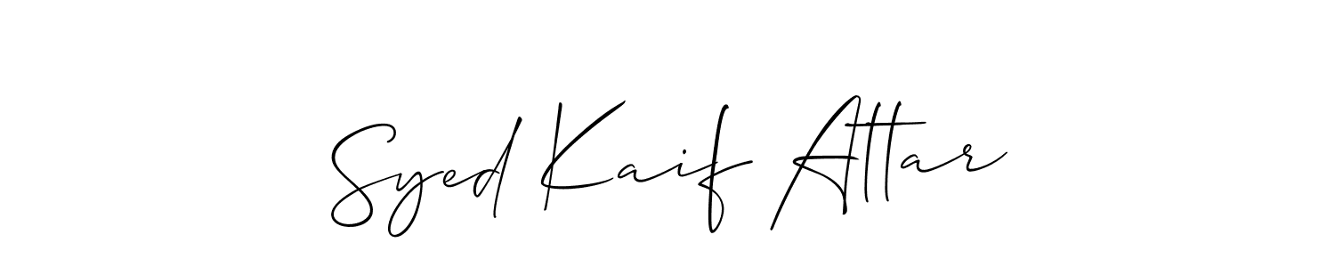 Once you've used our free online signature maker to create your best signature Allison_Script style, it's time to enjoy all of the benefits that Syed Kaif Attar name signing documents. Syed Kaif Attar signature style 2 images and pictures png