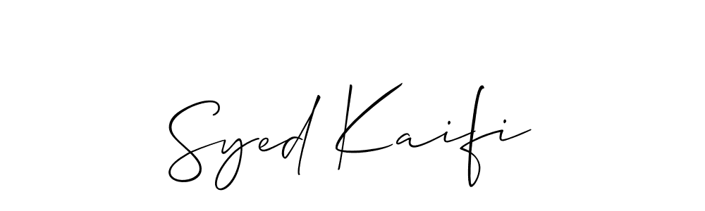 How to Draw Syed Kaifi signature style? Allison_Script is a latest design signature styles for name Syed Kaifi. Syed Kaifi signature style 2 images and pictures png