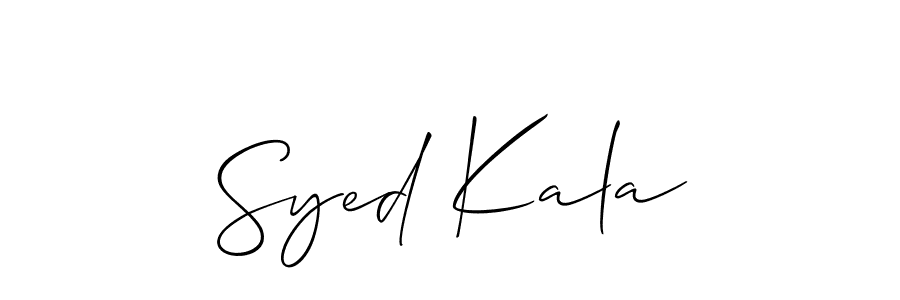 Also we have Syed Kala name is the best signature style. Create professional handwritten signature collection using Allison_Script autograph style. Syed Kala signature style 2 images and pictures png