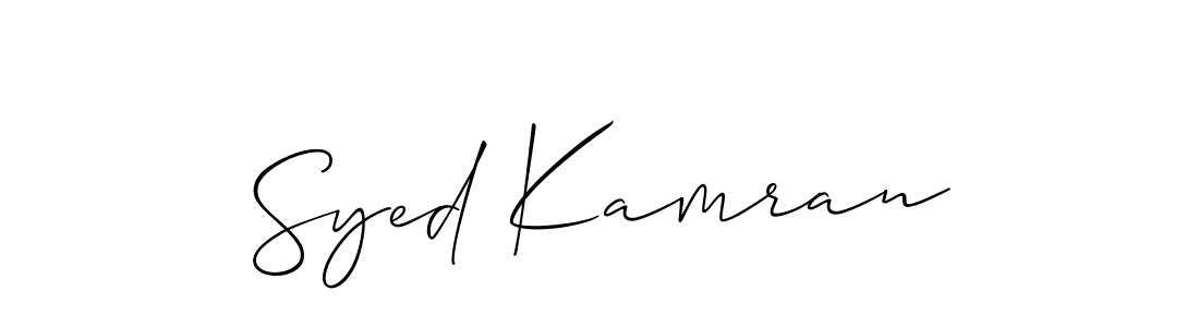 Design your own signature with our free online signature maker. With this signature software, you can create a handwritten (Allison_Script) signature for name Syed Kamran. Syed Kamran signature style 2 images and pictures png