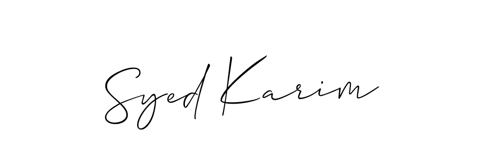 Once you've used our free online signature maker to create your best signature Allison_Script style, it's time to enjoy all of the benefits that Syed Karim name signing documents. Syed Karim signature style 2 images and pictures png