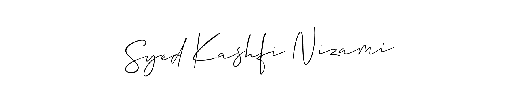 if you are searching for the best signature style for your name Syed Kashfi Nizami. so please give up your signature search. here we have designed multiple signature styles  using Allison_Script. Syed Kashfi Nizami signature style 2 images and pictures png