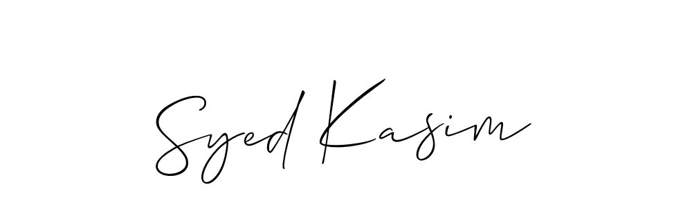 Also we have Syed Kasim name is the best signature style. Create professional handwritten signature collection using Allison_Script autograph style. Syed Kasim signature style 2 images and pictures png