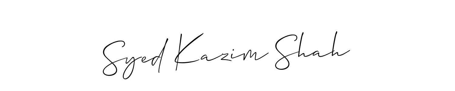 You can use this online signature creator to create a handwritten signature for the name Syed Kazim Shah. This is the best online autograph maker. Syed Kazim Shah signature style 2 images and pictures png