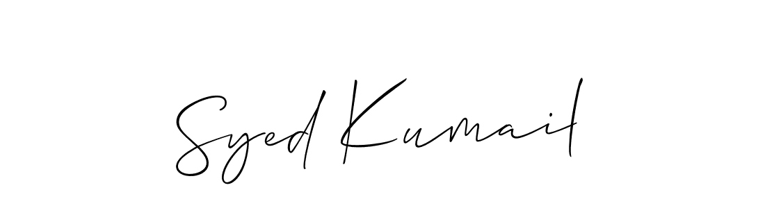 How to make Syed Kumail signature? Allison_Script is a professional autograph style. Create handwritten signature for Syed Kumail name. Syed Kumail signature style 2 images and pictures png