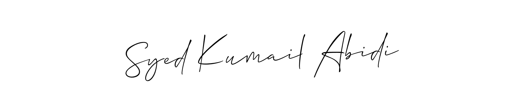 Best and Professional Signature Style for Syed Kumail Abidi. Allison_Script Best Signature Style Collection. Syed Kumail Abidi signature style 2 images and pictures png